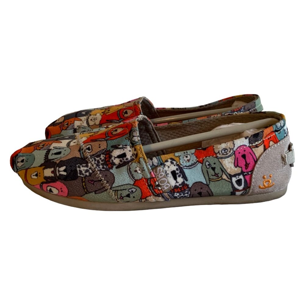 BOBS FROM SKECHERS Womens' Wag Party Dog Print Slip-Ons Size 5.5 - Picture 4 of 8